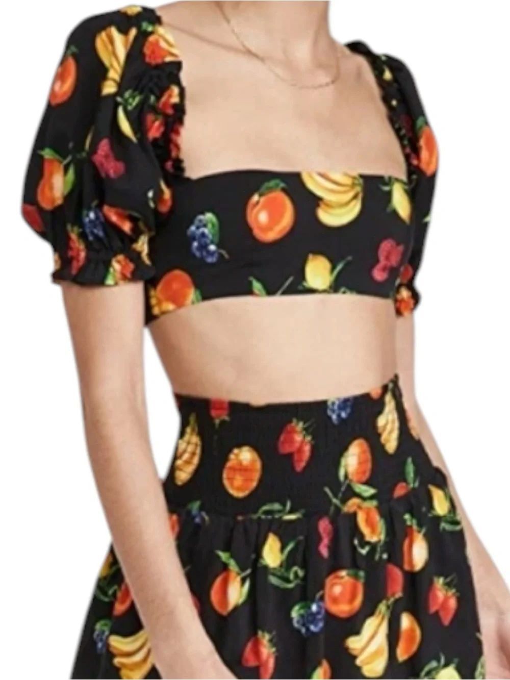 NWT WEWOREWHAT Coco Fruits Crop Top XL